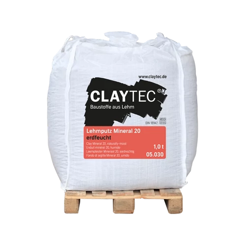 ClayTec Mineral 20 univerzális vályogvakolat- BigBag 1 t - FÖLDNEDVES