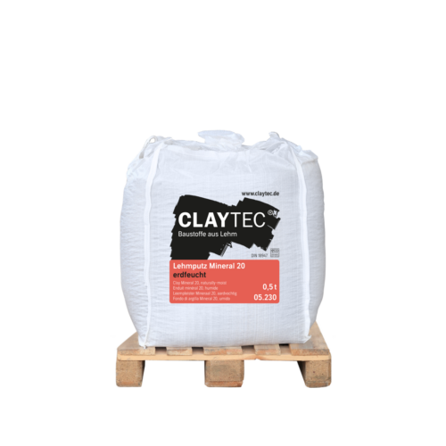 ClayTec Mineral 20 univerzális vályogvakolat- BigBag 0,5 t - FÖLDNEDVES