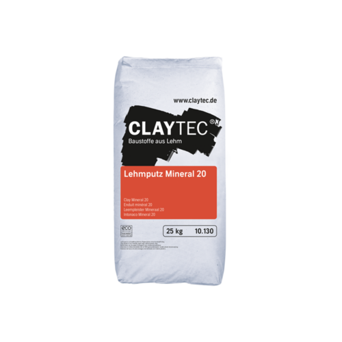 ClayTec Mineral 20 univerzális vályogvakolat- 25 kg-os zsákos kivitel